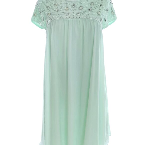 Ted Baker Size 1 (US 2) Mint Knee-Length Dress Short Sleeve - Picture 7 of 8